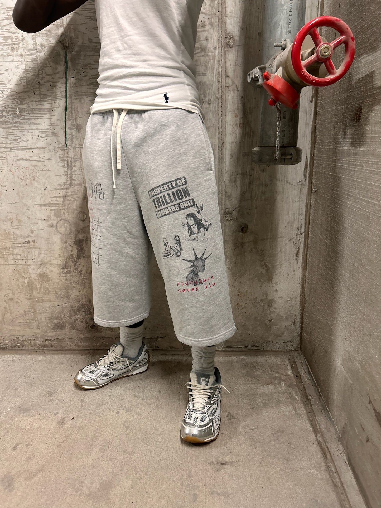 TRILLION “Messenger” Long Shorts Grey