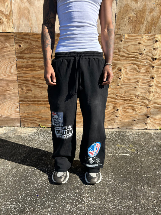 TRILLION “MEMBERS” Sunfade Baggy Sweats