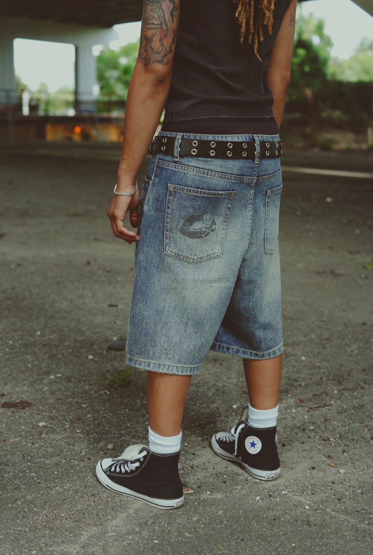 TRILLION “Messenger” Denim Jorts