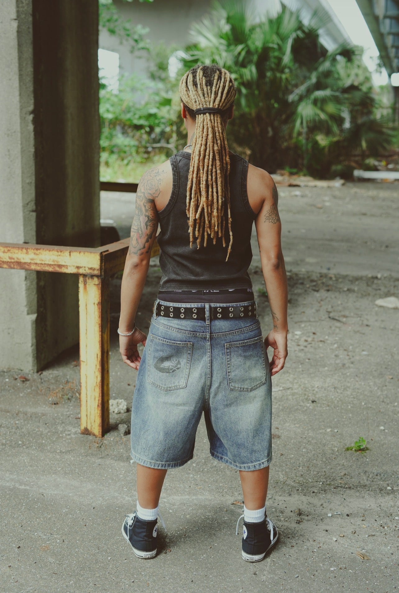 TRILLION “Messenger” Denim Jorts